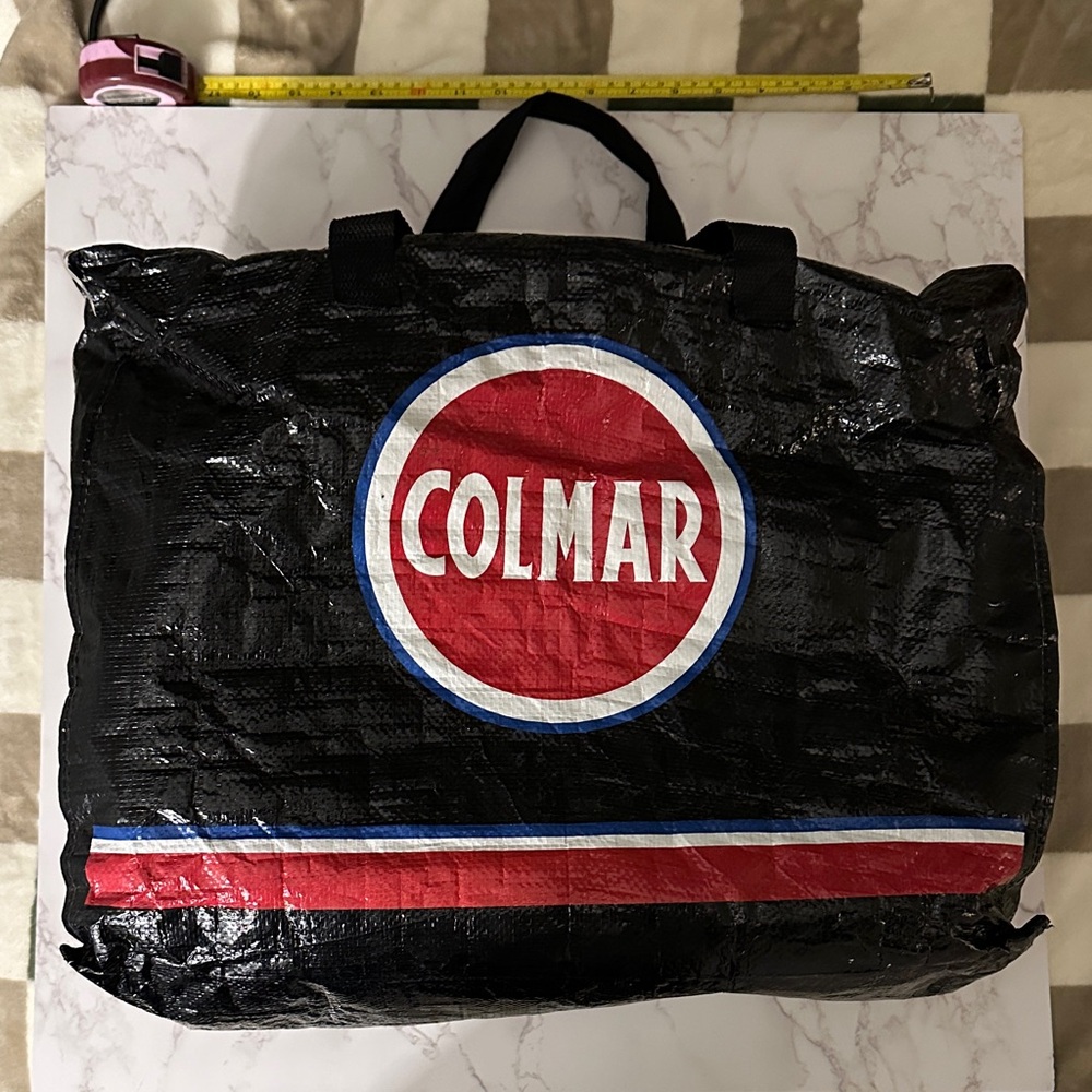COLMAR ·  Black Tote Bag with Red and Blue Accents